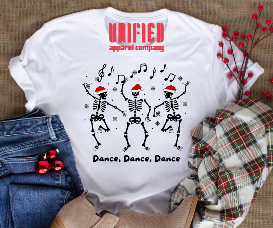 🎅 Dancing Skeleton Christmas Tee