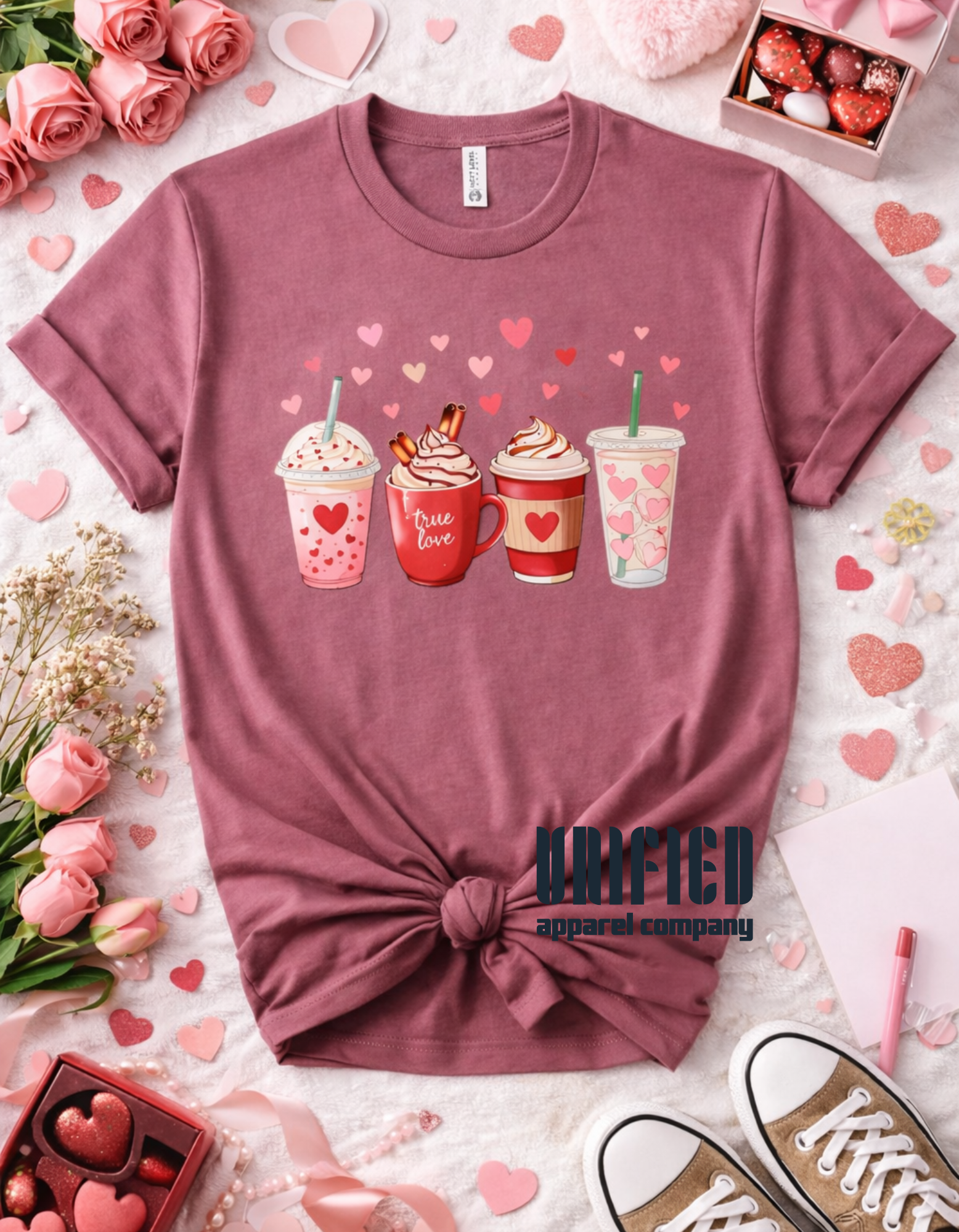 Valentine Coffee Love Graphic Tee