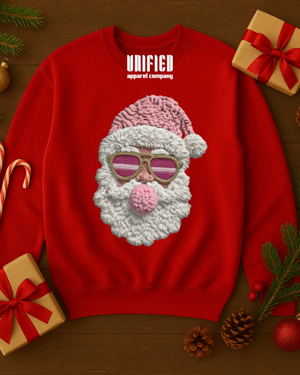 Cozy Knit Santa Sweatshirt | Christmas Pullover | Holiday Sweater for Women