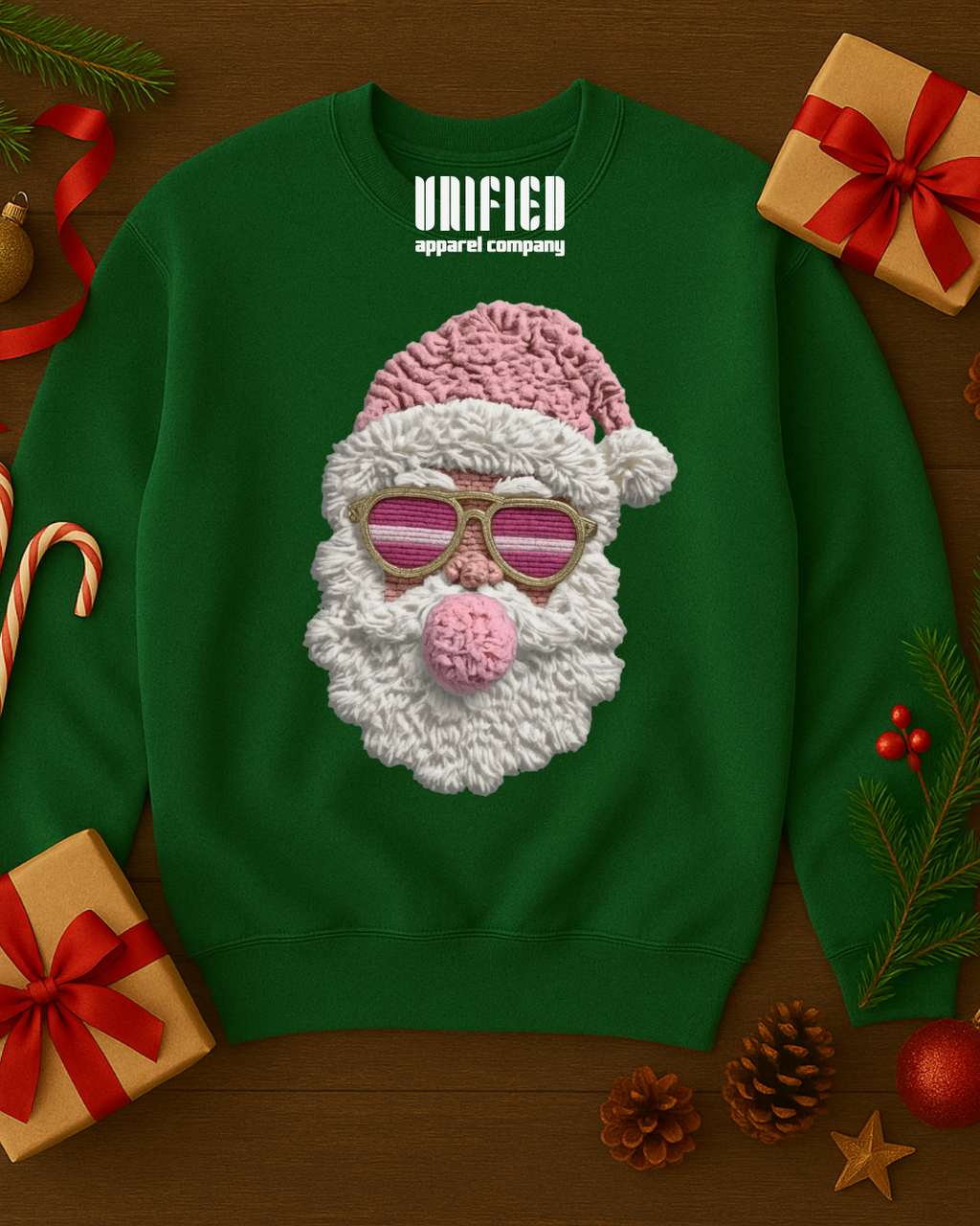 Cozy Knit Santa Sweatshirt | Christmas Pullover | Holiday Sweater for Women