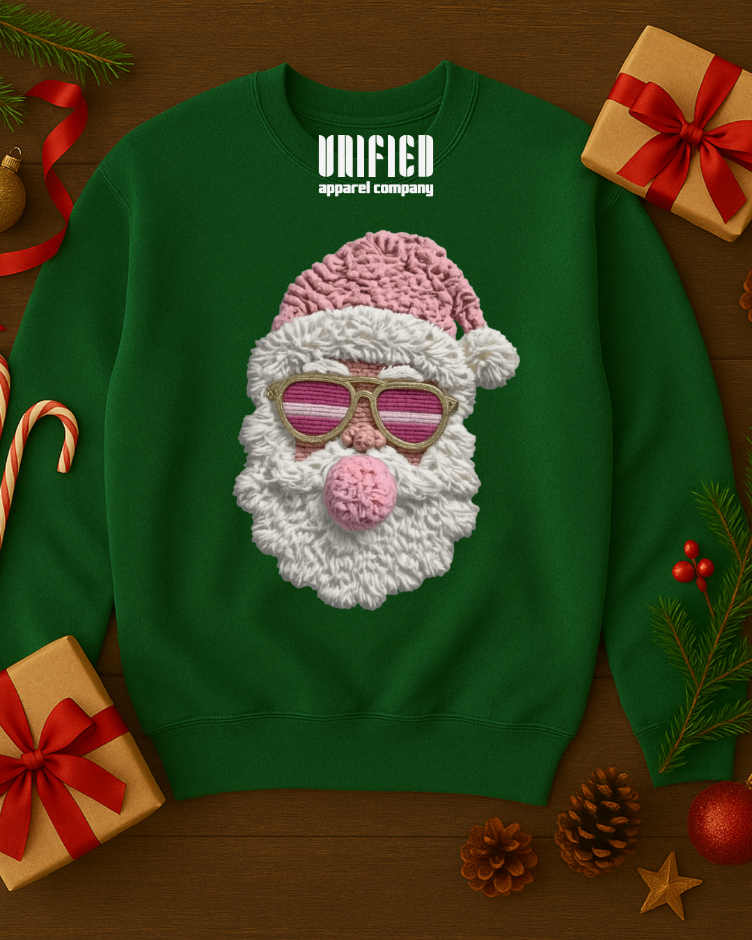 Cozy Knit Santa Sweatshirt | Christmas Pullover | Holiday Sweater for Women