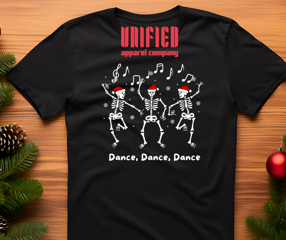 🎅 Dancing Skeleton Christmas Tee