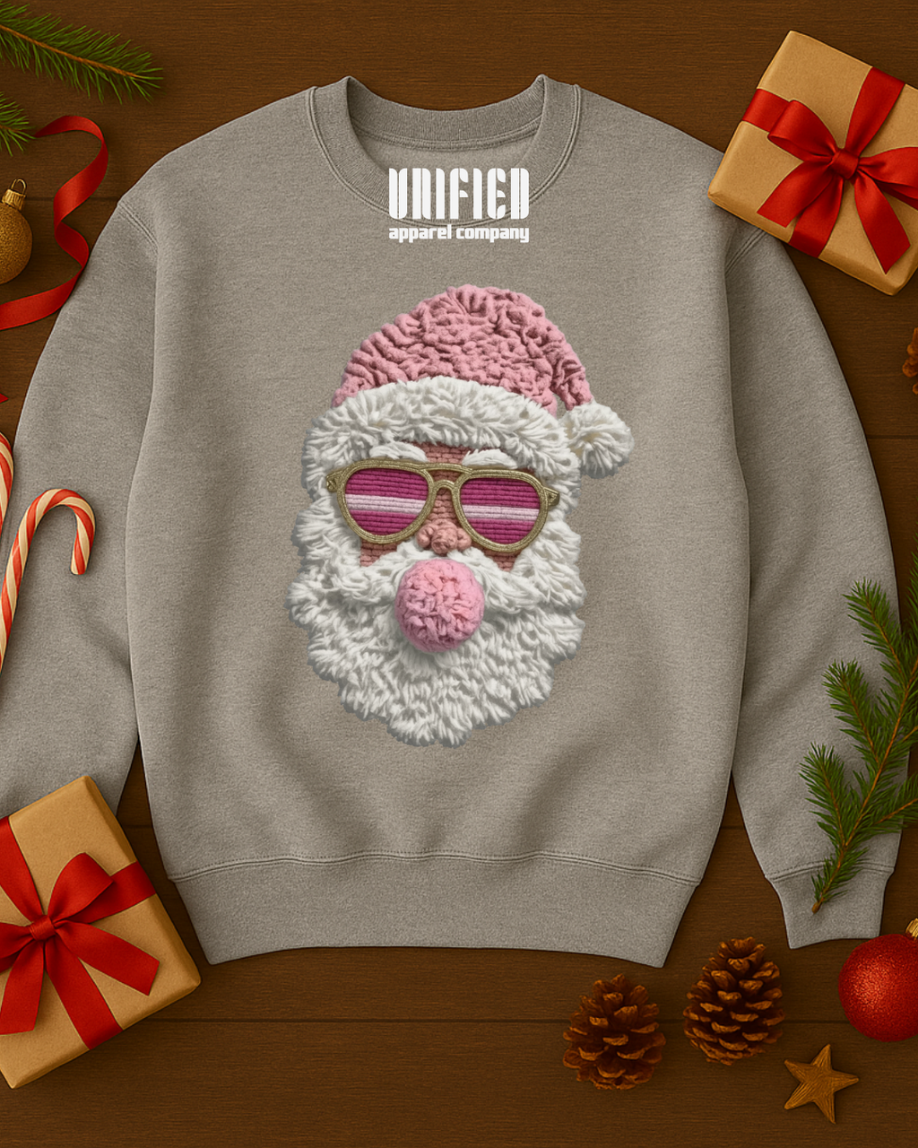 Cozy Knit Santa Sweatshirt | Christmas Pullover | Holiday Sweater for Women