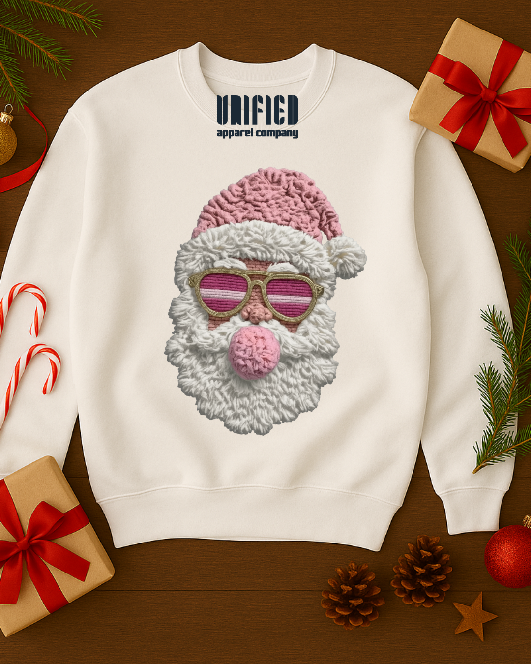 Cozy Knit Santa Sweatshirt | Christmas Pullover | Holiday Sweater for Women
