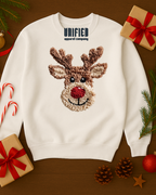 Rudolph Reindeer Christmas Sweatshirt | Cute Holiday Pullover | Cozy Winter Sweater for Women