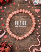 Pink Faceted Beaded Bracelet – Handmade Stretch Bracelet