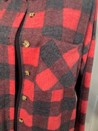 Campfire Nights Flannel – Red & Charcoal Buffalo Plaid