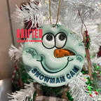 Double-Sided Metal Christmas Ornaments — Santa Cam, Snowman Cam & Elf Cam