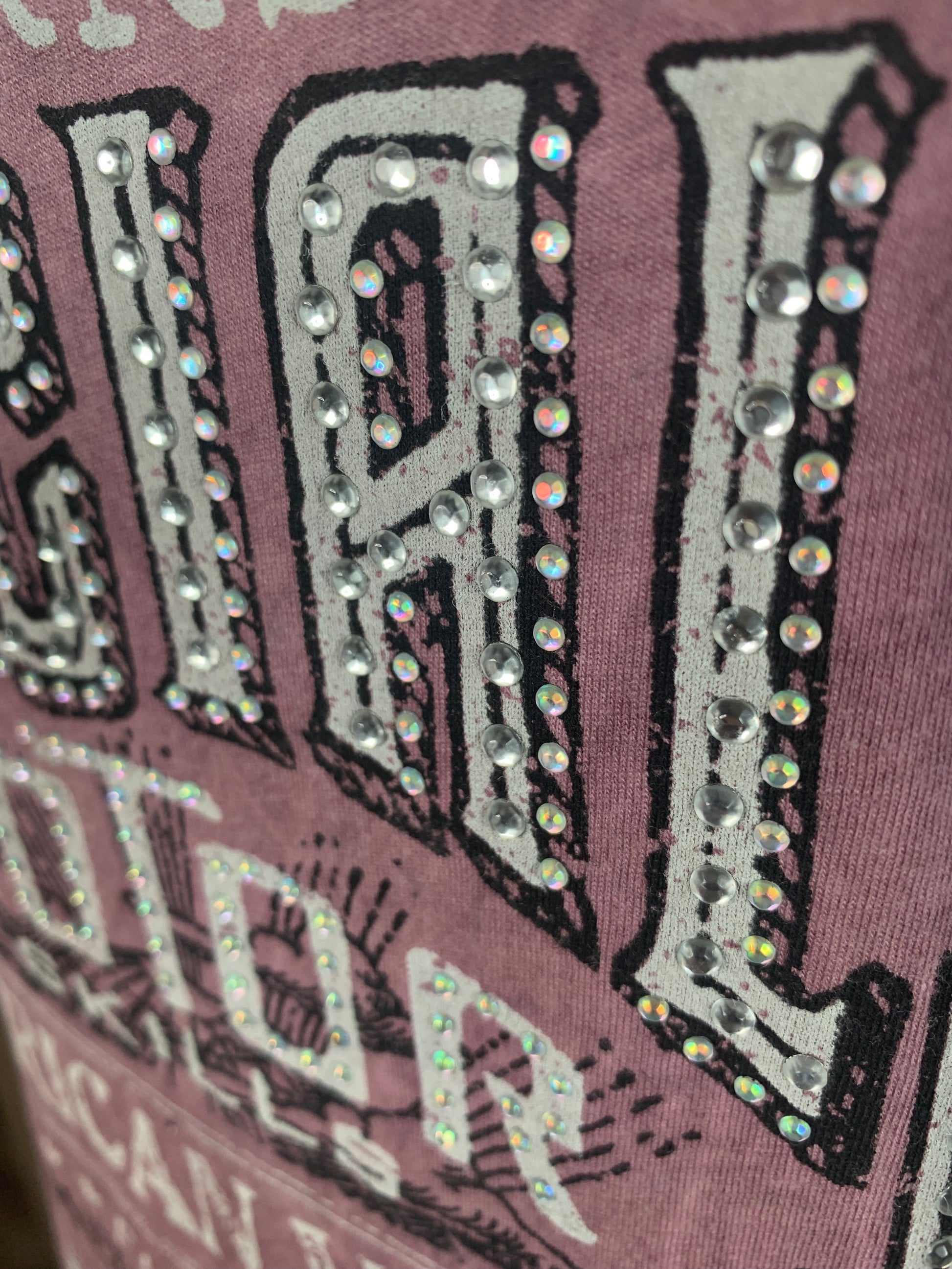 American Vintage Moto Graphic Tee – Plum Wash