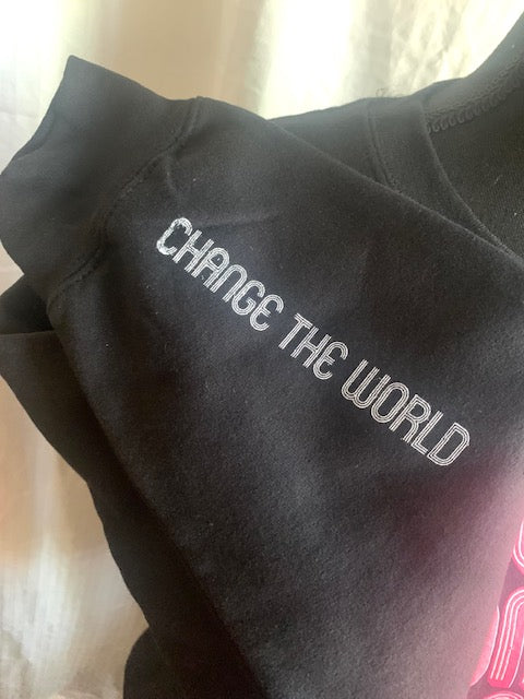 Empowered Women Empower Women Sweatshirt – Black & Neon Pink