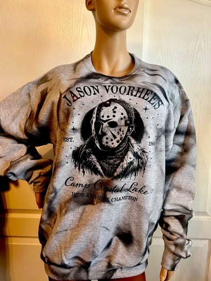 🔪 Custom Jason Voorhees Halloween Sweatshirt: The Slasher Classic! 🎃
